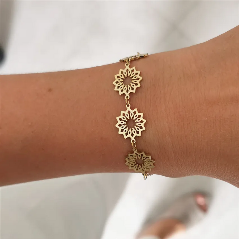 Bransoletka ze złota Rozety