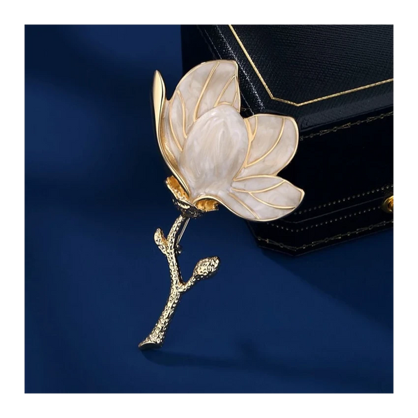 Broszka złota KRYSZTAŁOWA