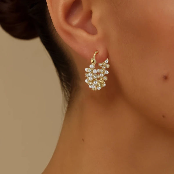 Kolczyki ze złota „Pearls Glow”