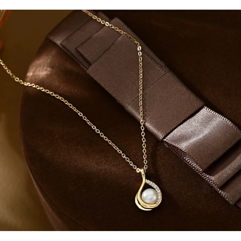 Naszyjnik perłowy ze złota